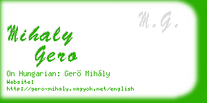 mihaly gero business card